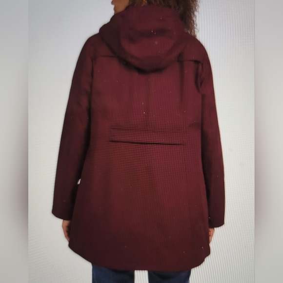 NWT LANDS END 3 in 1 coat/vest burgundy womens small - Picture 2 of 15